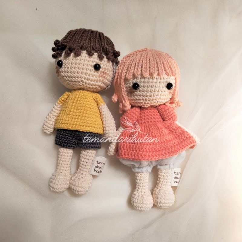 Ponyo & Sosuke | Ghibli Fanart Amigurumi Handmade Crochet Doll | Ponyo on the Cliff by the Sea Movie