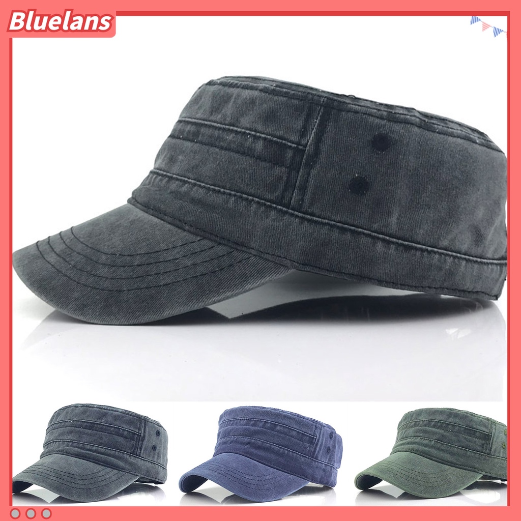 Bluelans Topi Baseball Model Flat Top Gaya Vintage Untuk Outdoor