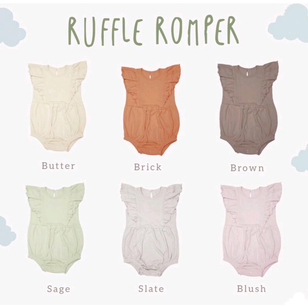 COTTON CUB RUFFLE ROMPER / ROMPER / JUMPER / FASHION