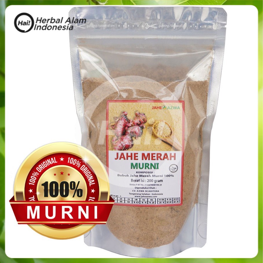 

Jahe Merah Bubuk Murni Tanpa Gula isi 200 gram