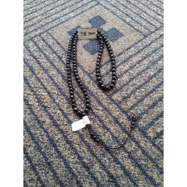 tasbih kokka bulat polos hitam ± 8 mm ( 8mm ) 99 butir (kauka kaukah pukah pukaha kuka )