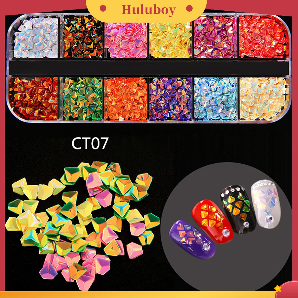 Huluboy Huluboy♡ Payet Berlian Imitasi Berkilau Untuk Dekorasi Manicure DIY