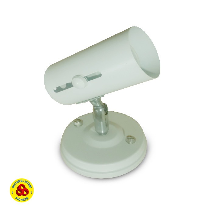 Kap Lampu Sorot Fitting E27 R63 Tempel Dinding Plafon Putih 3cm