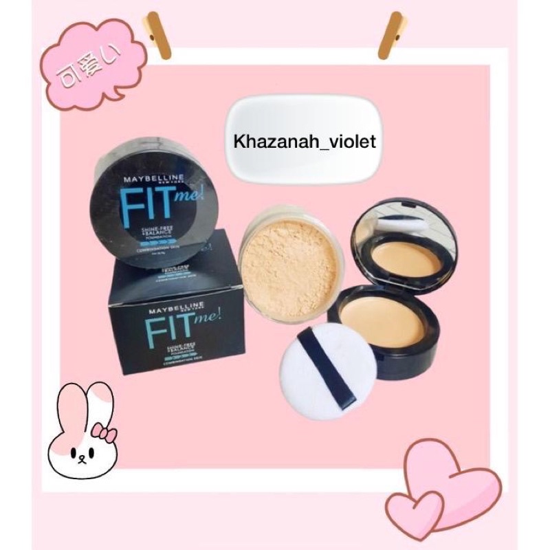 Medan Cod Murah ( Perpc) Bedak Tabur Maybeline Fit Me 2In1/ BEDAK MAYBELLINE FIT ME TABUR 2IN1 ( TAB