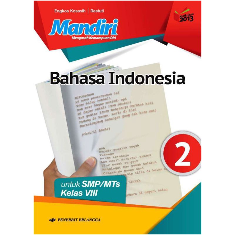 Erlangga - Buku Pelajaran Mandiri Bahasa Indonesia Kelas 1,2,3 SMP/MTs Kurikulum 2013 Revisi