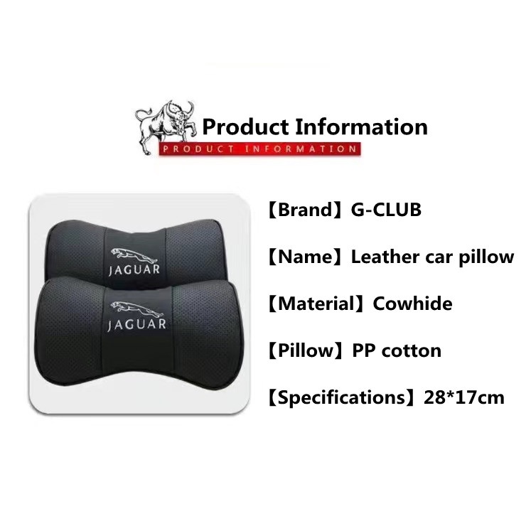 G-club Bantal Sandaran Kepala Bahan Kulit breathable Untuk Jaguar