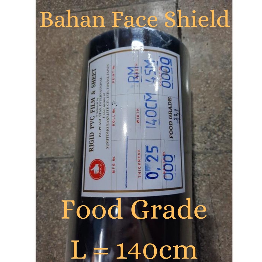 Face Shield Medis Meteran 140cmx1m, T=0.25mm, Plastik Mika Rigid Keras