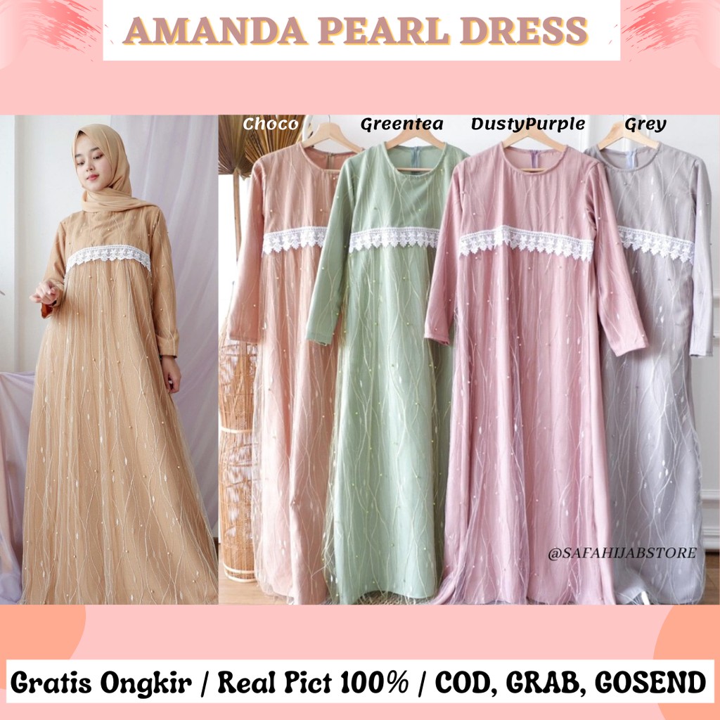 AMANDA PEARL DRESS / DRESS LEBARAN