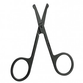 Gunting Cukur Bulu Hidung Nose Hair Scissor Stainless Steel - Black