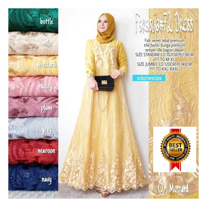 TERMURAH!! Gamis Syar i Gamis brukat Gamis Farasya Gamis Brokat Gamis Busui Gamis Kondangan