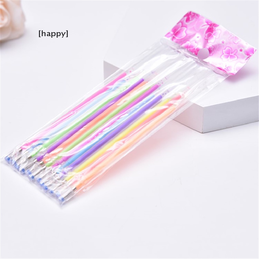 HA 48pcs Fluorescent Gel Ink Pen Refills Watercolor Brush Colorful Stationery Neon Set ID