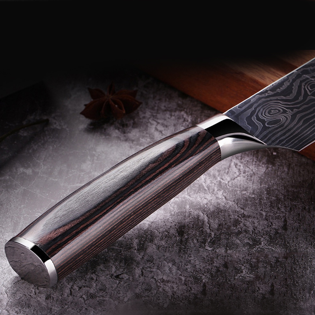 Pisau Daging Super Tajam Original Pisau Baja Damaskus Piso Chef Knife