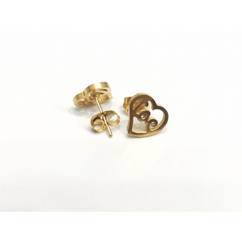 Anting Tusuk Titanium Motif Love