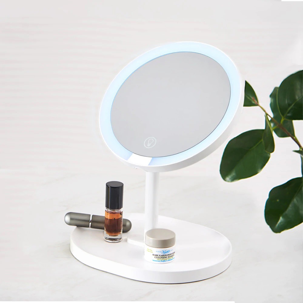 XIAOMI XY Portable LED Touch Dimmable Make Up Mirror - XYMR01 - Cermin Make Up Rechargeable XIAOMI