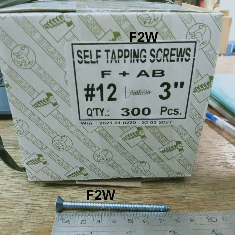 FH (+) 12X3" SEKRUP TAPPING FAB 12X3" MOON LION SKRUP FH (+) KEPALA RATA 7,5CM