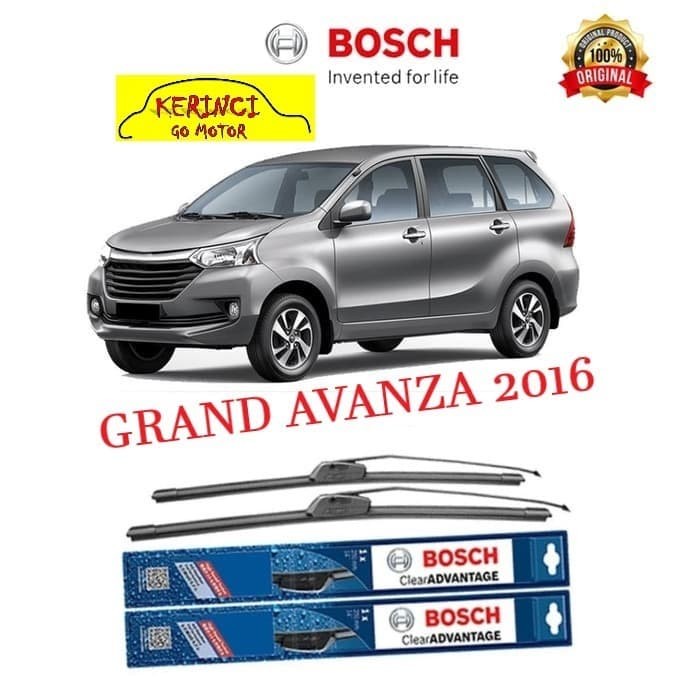 WIPER BOSCH CLEAR ADVANTAGE TOYOTA GRAND AVANZA 2016 21&quot; &amp; 16&quot; SET