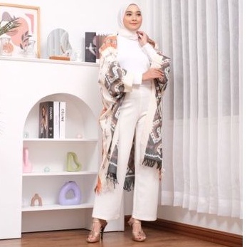 Outer Scarf | Outerwear | Outer Scarf Tenun | Cardigan hijab | Cod | Etnik