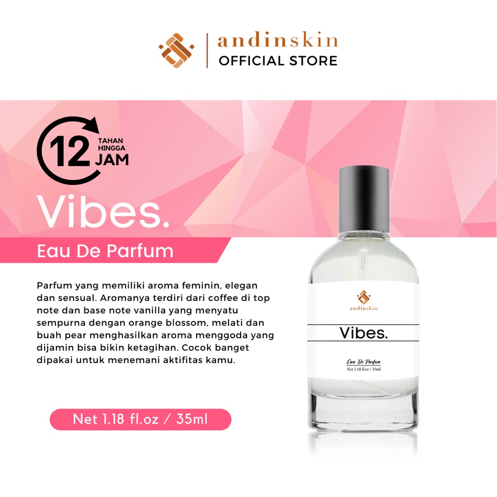 AndinSkin - Vibes Eau De Parfume Wanita Unisex 35 Ml