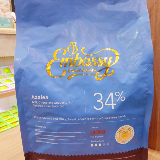 

tulip Embassy milk chocolate 34% Azalea repack 2,5kg milk couverture bakernbar99 dijamin