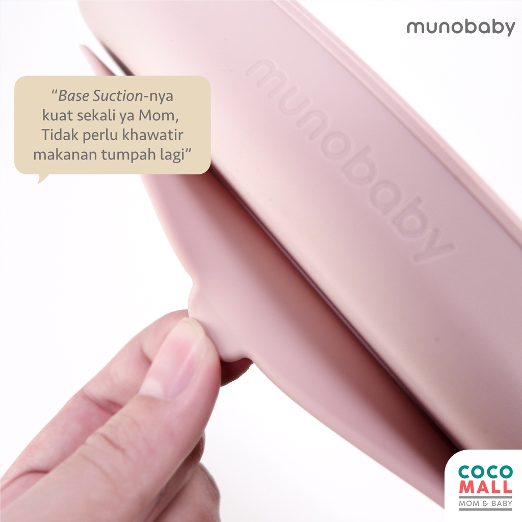 COCOMALL Piring Silikon Bayi Anti Slip (Nature Series)- Silicone Suction Plate Baby with Lid - Piring Bayi Silikon Anti Tumpah - Piring Makan Anak Sekat Tutup - Silicon Plate Baby - Piring Mpasi Anti Tumpah - Piring Makan Anak BPA Free