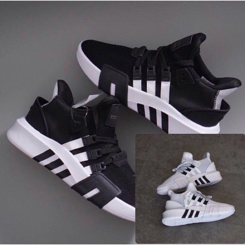 (SOLEDPS) SEPATU EQT BASK ADV BLACK WHITE / WHITE WHITE