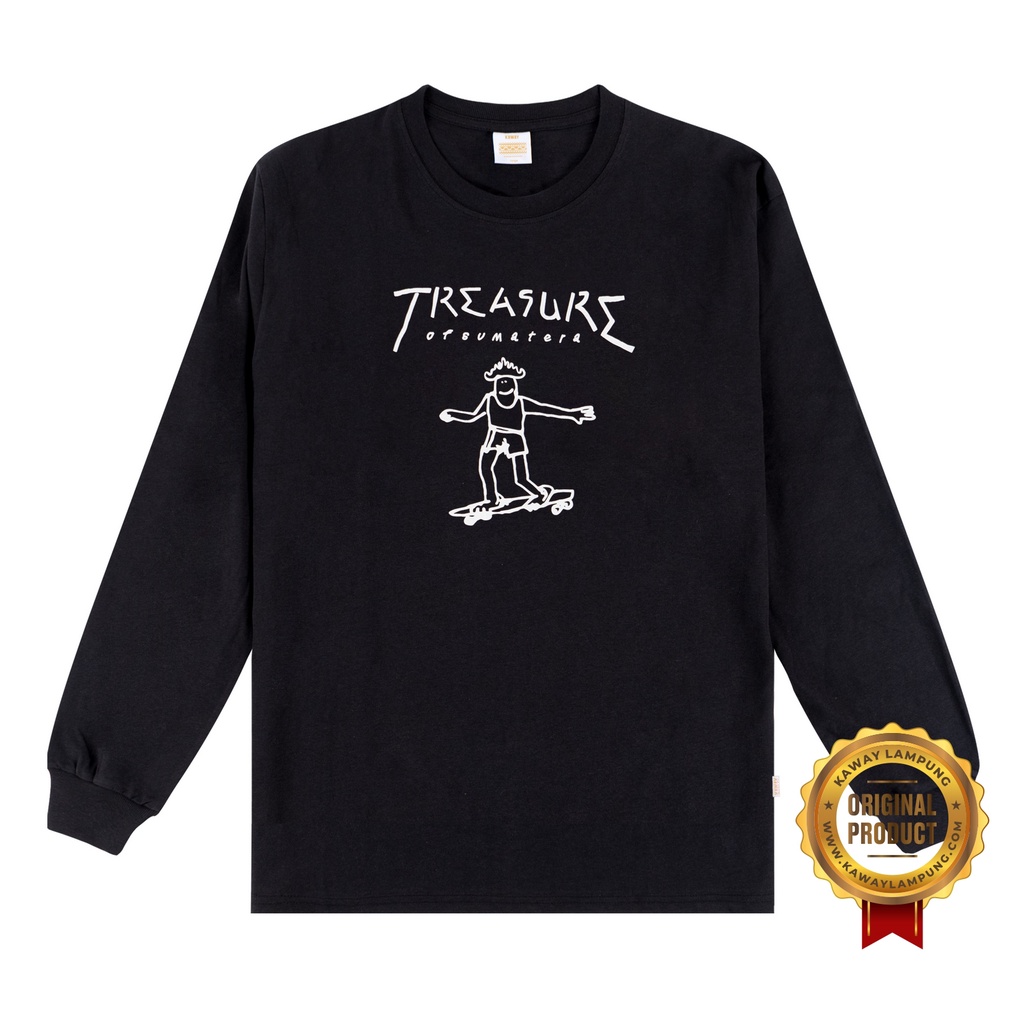 Kaway T-shirt Kaos TREASURE TRASHER LS BLACK