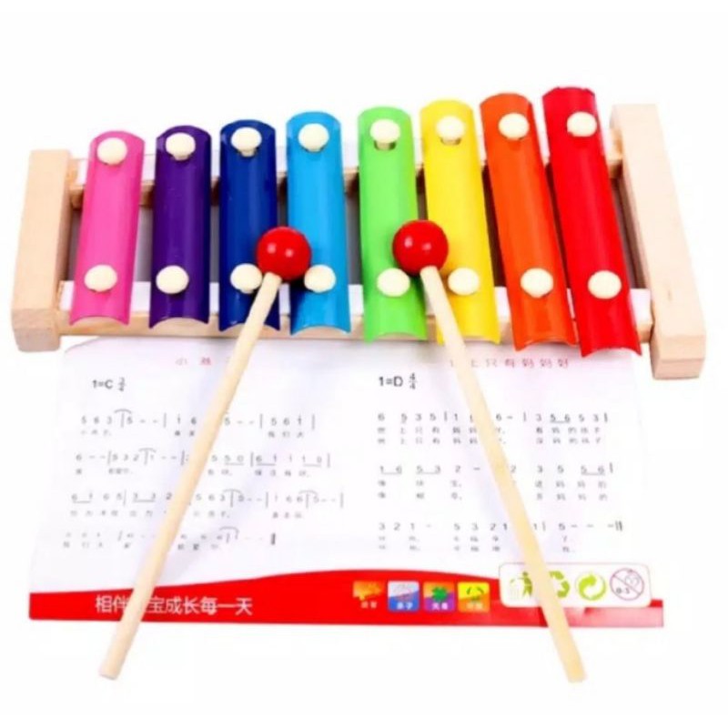 Colorful Xylophone - Children Music Musical Toy - Mainan Main Musik Kolintang