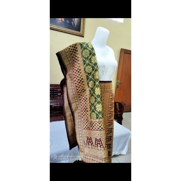 Songket Palembang Benang Berlian Bahan Sutera Gebeng