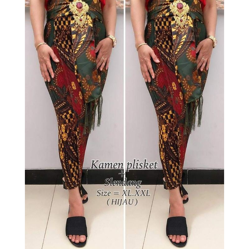 kamen jadi plisket batik + selendang