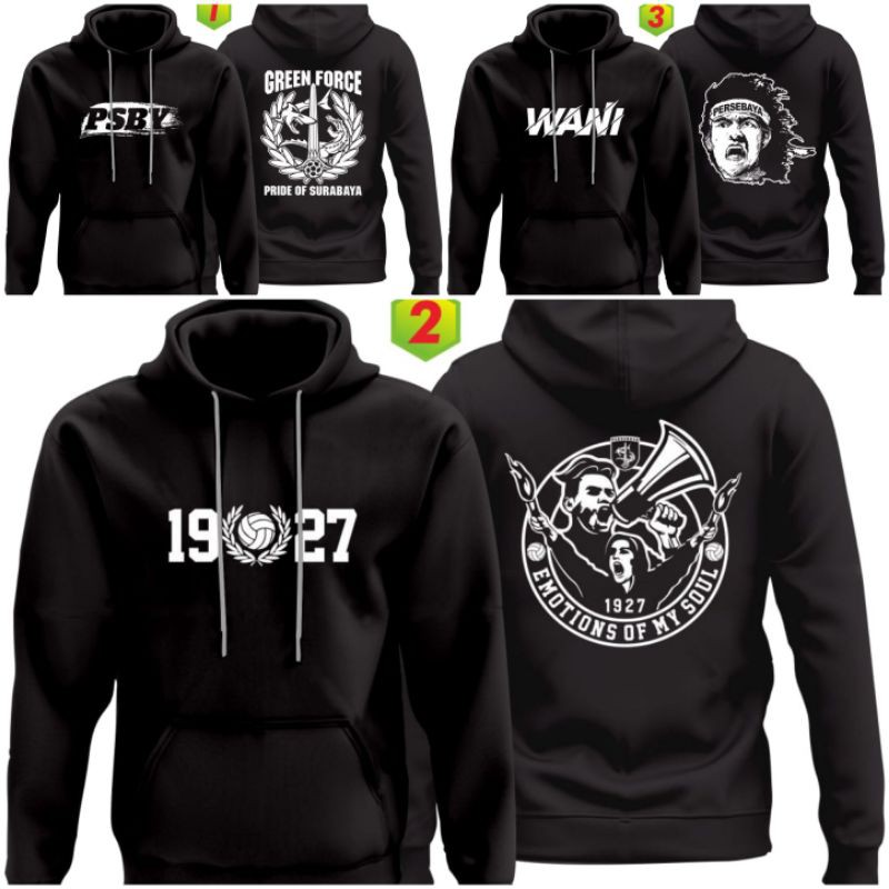 JAKET HOODIE PERSEBAYA WANI PREMIUM free masker bonek