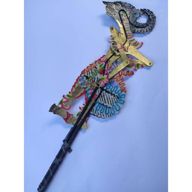 (BISA COD) KERAJINAN WAYANG KULIT PRABU PANDU UKURAN PEDALANGAN 40x20 cm - PAJANGAN DEKORASI RUMAH