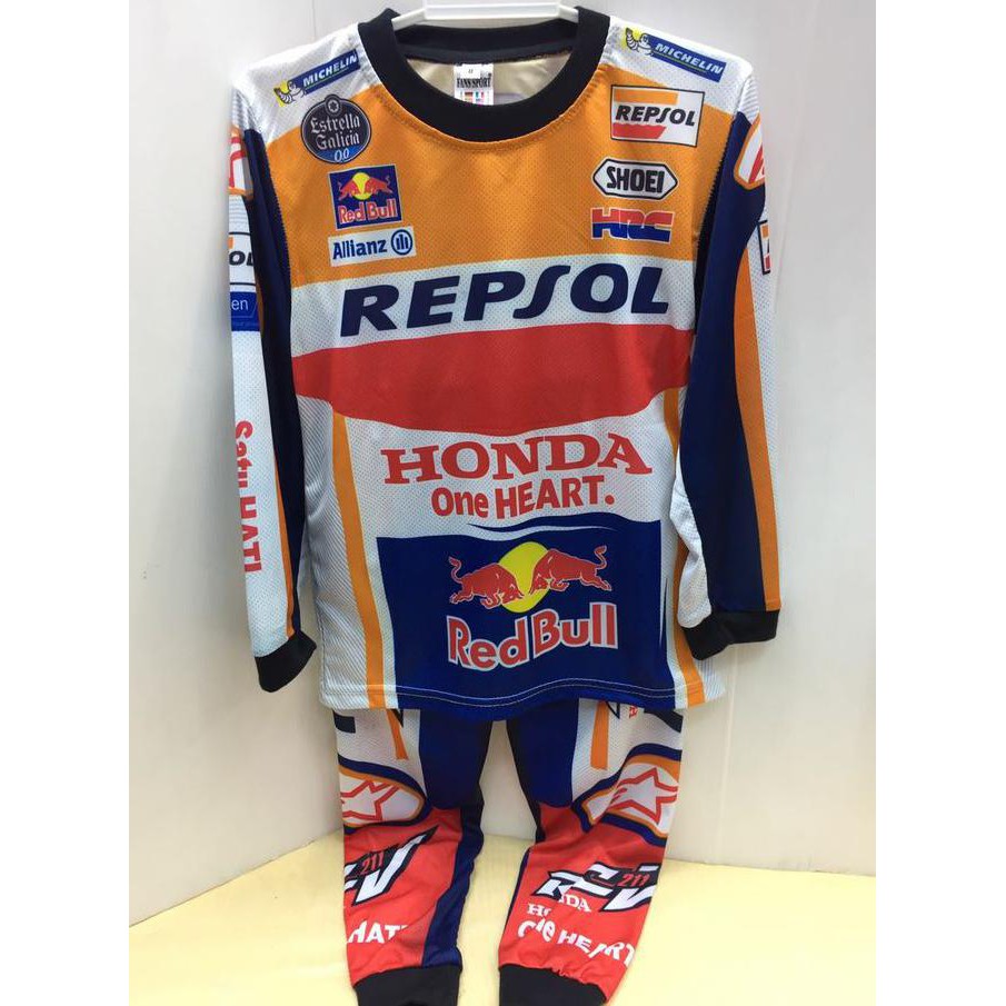 Baju Jersey Stelan Balap Motor Honda Trail Anak