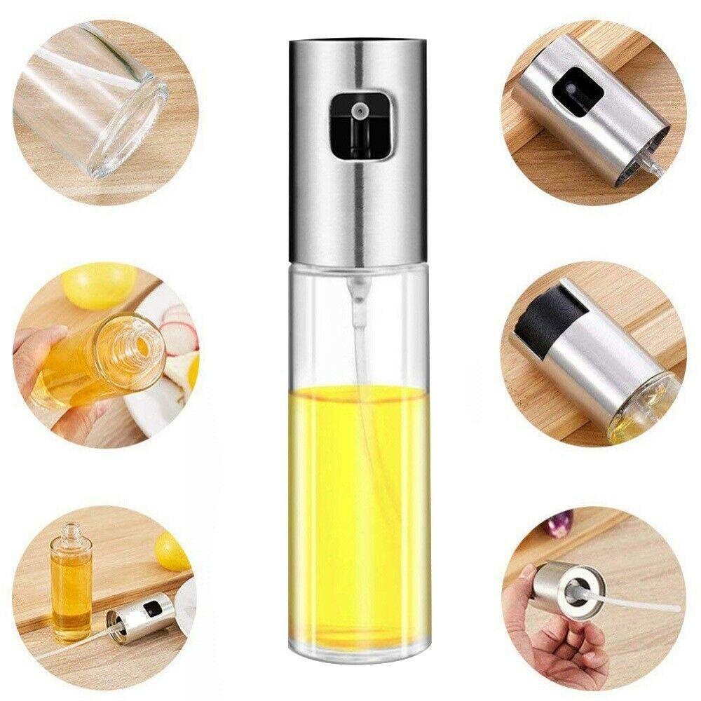 Solighter Glass Olive Oil Sprayer Sauce Bottle 100ml Dispenser BBQ Tetes Pompa Minyak Oil Pot