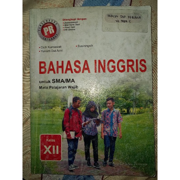 LKS PR Bahasa Inggris Mata Pelajaran Wajib Kelas 12 SMA/MA Kurikulum 2013 Penerbit Intan Pariwara