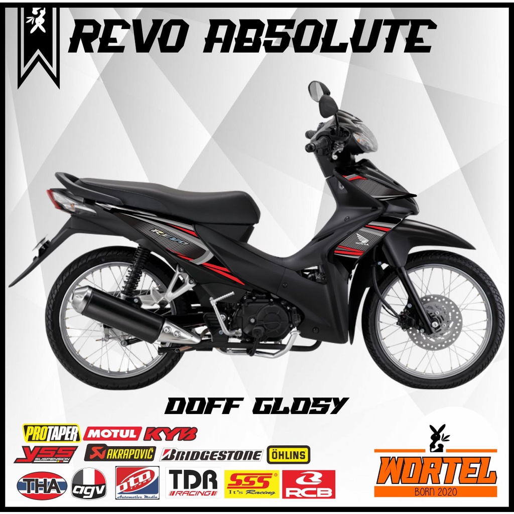 Striping Hologram Revo ABS-Stiker Decal Motor Revo Absolute Racing Keren