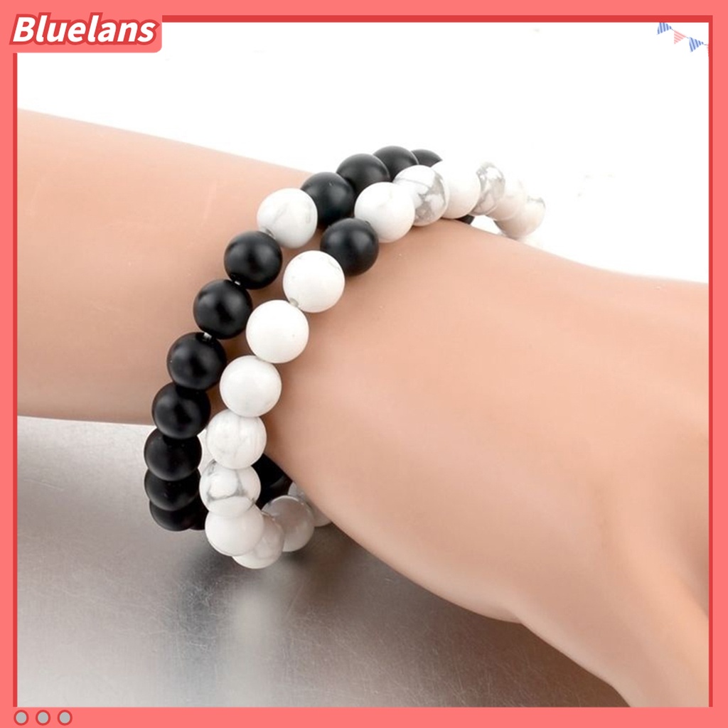 2pcs Gelang Panjang Desain Forever Ukuran 8mm Untuk Pasangan