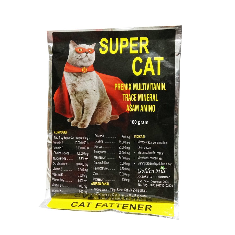 OBAT GEMUK KUCING SUPER CAT VITAMIN KUCING KURUS PENAMBAH NAFSU MAKAN AMPUH