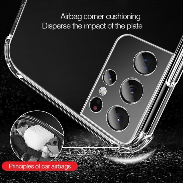 SAMSUNG S22 / S22 PLUS / S22 ULTRA S21 FE / S21 / S21 PLUS / S21 ULTRA SOFT CASE AIRBAG CORNER CAMERA PROTECTION HIGH QUALITY