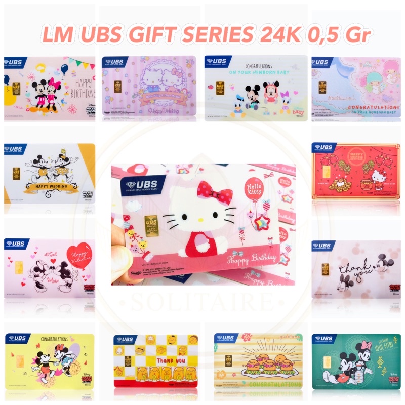 UBS Logam Mulia 0,5 Gram GIFT SERIES BIRTHDAY ULTAH/WEDDING NIKAH/BABYBORN NEWBORN/ CONGRATULATIONS/