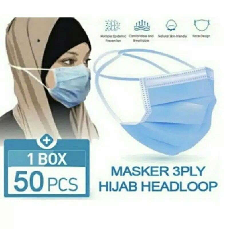 Jual Jendela Kosmetik Headloop Hijab Masker Headloop Ply