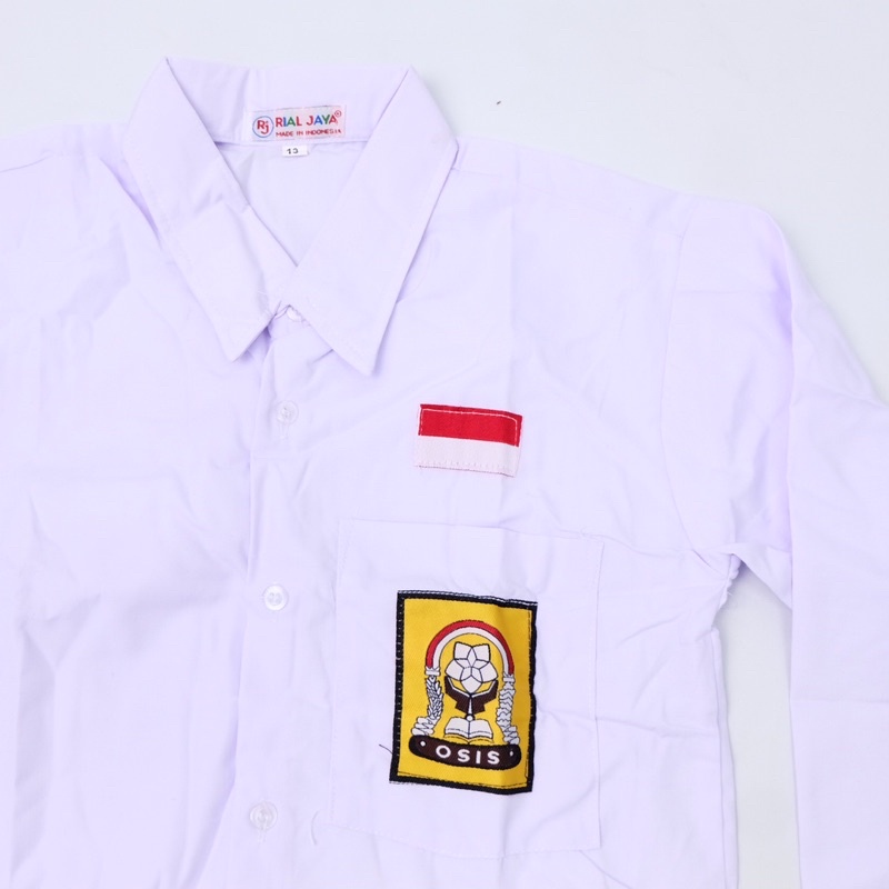 Baju Putih Lengan PANJANG Seragam Sekolah SMP Kemeja Panjang