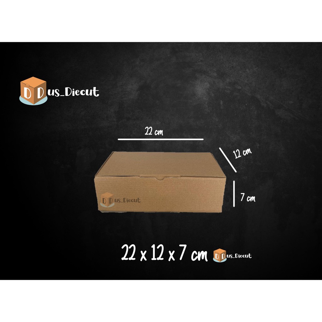 

Kardus die cut uk. 22x12x7 cm (model box pizza)