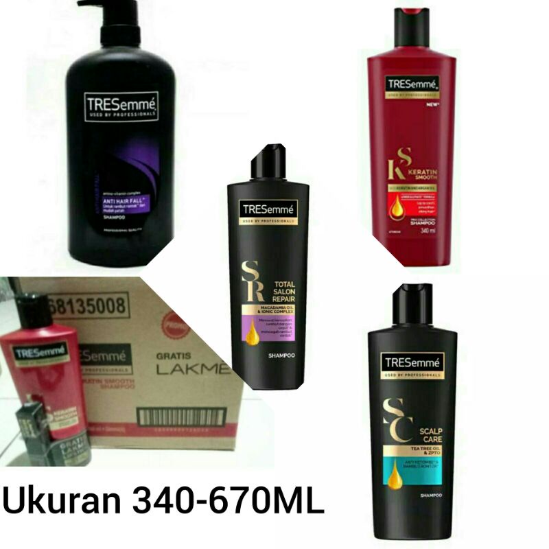 Tresemme TOTAL SALON Repair/SCALP CARE Shampo/KERATIN SMOOTH(GRATIS LAKME)340-670ML ORIGINAL 100%