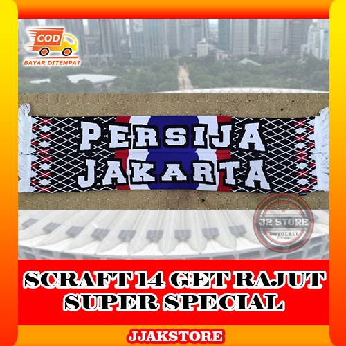 Syal Persija Jakmania Rajut Scraft Scarf Persija Jakarta 14 Get HD Super Spesial Custom Jakartans Ja