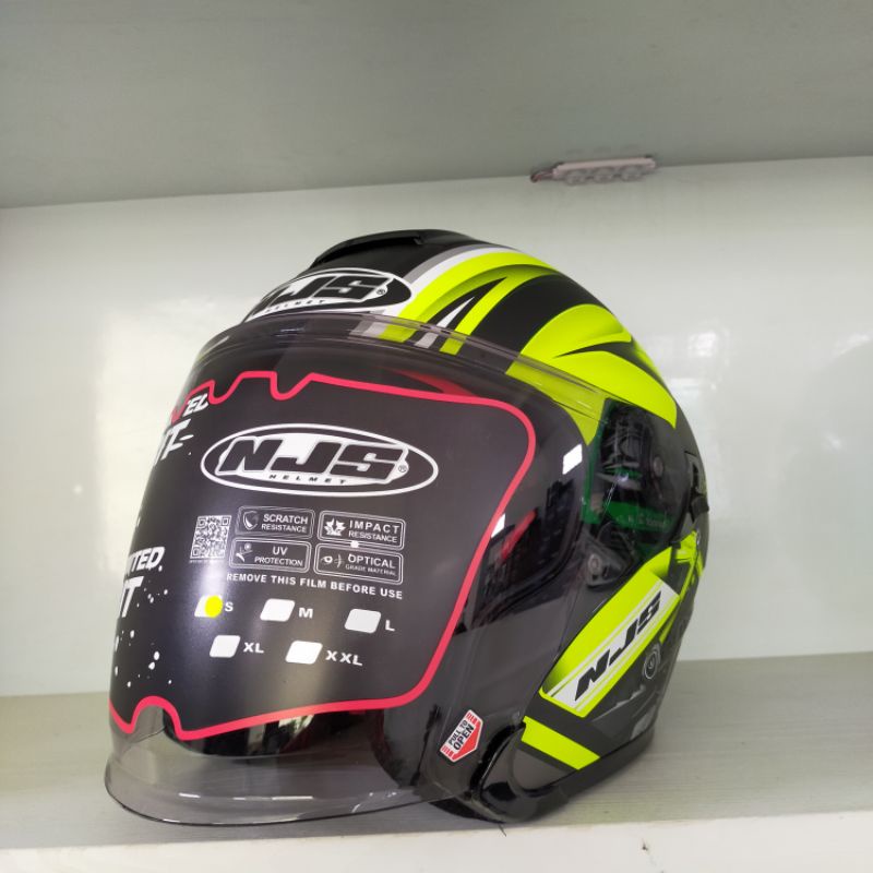 helm half face njs kairoz rush yellow baru-3