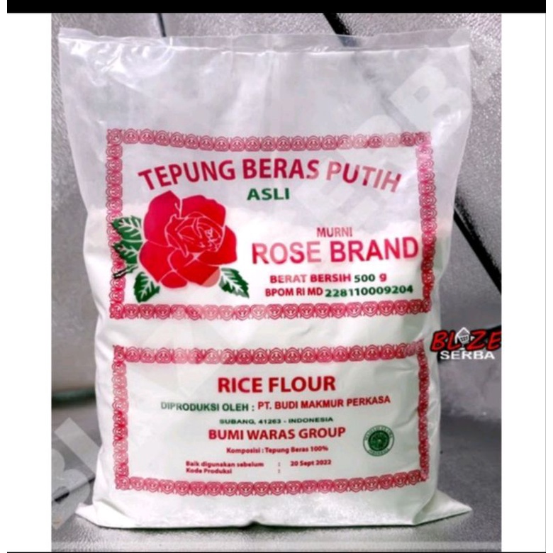 TEPUNG BERAS ROSEBRAND@500 GRAM, SATU BKS