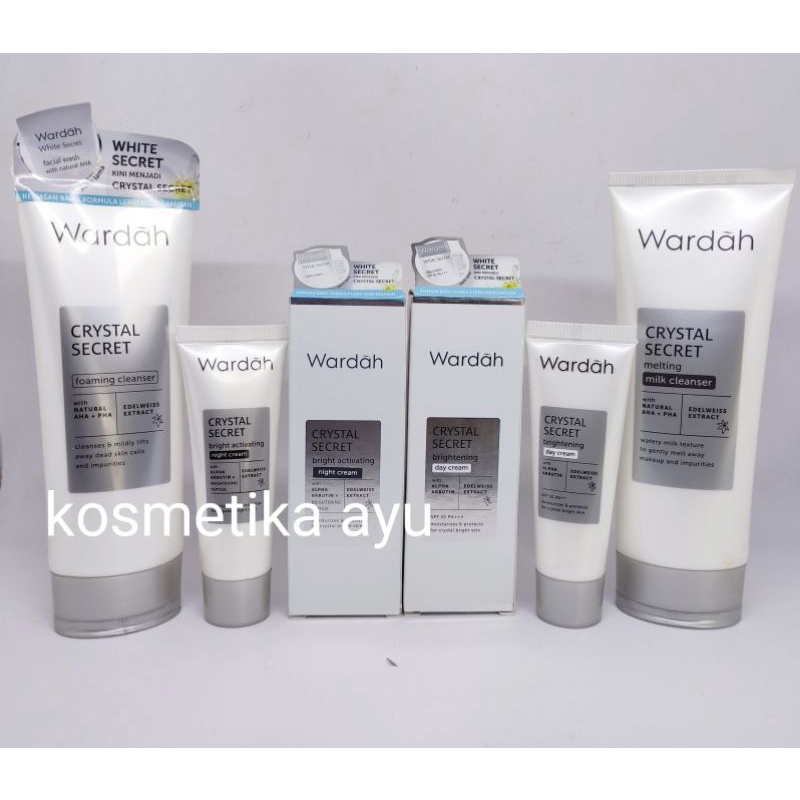 Paket Wardah Crystal Secret Skincare Ampuh  Anti Noda Dan  Flek Hitam/ Wardah Glowing/ Paket Wardah Original / COD