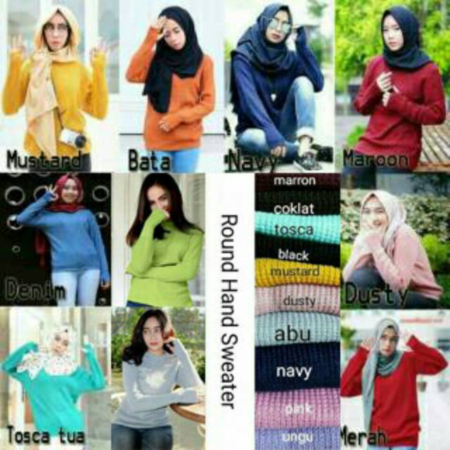 ROUNDHAND SWEATER BEST SELLER sweater rajut korea 