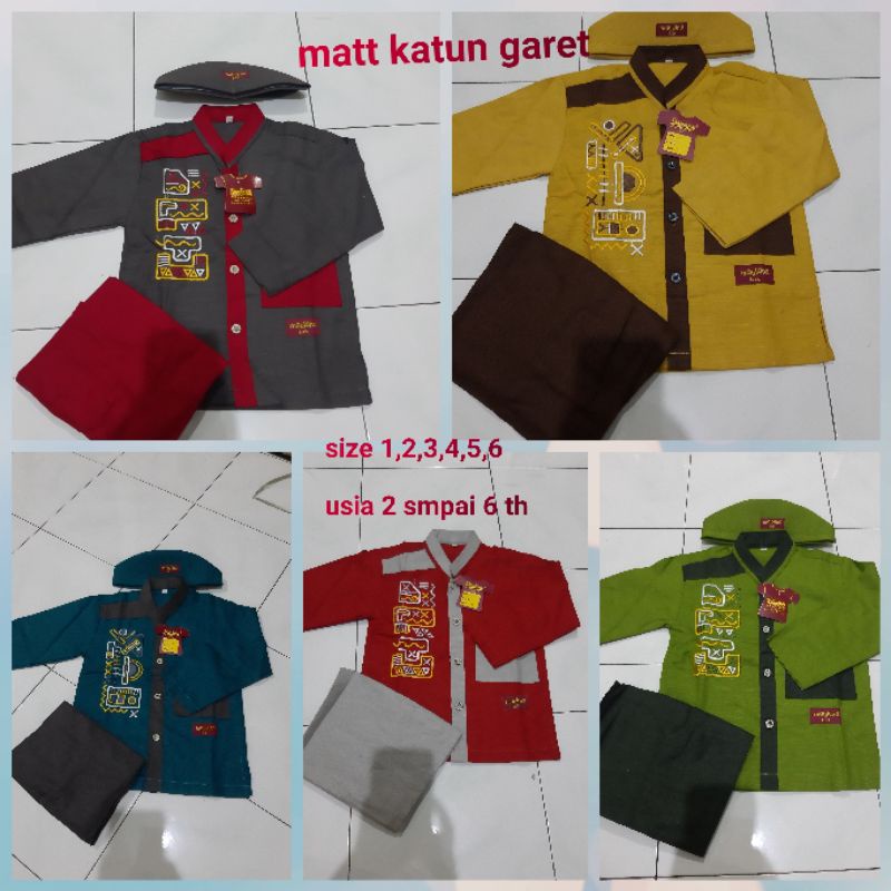 Baju Koko Anak Katun Sigaret Tebal Adem Ori