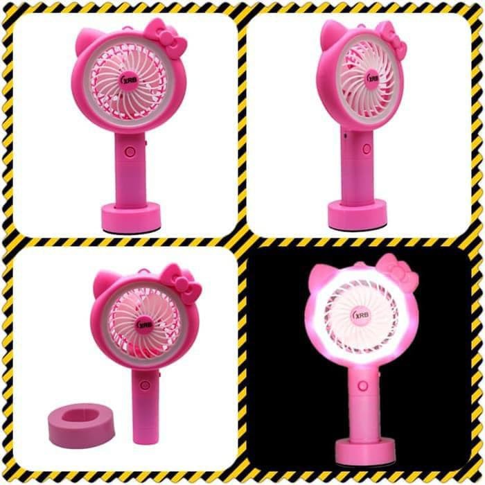 Kipas Angin Genggam Portable Doraemon Hello Kitty LED / Hand Mini Fan Karakter